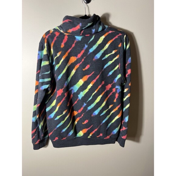 Victoria Secret Pink Womens Sweatshirt Black Tie Dye Pullover Size Small - Picture 6 of 11